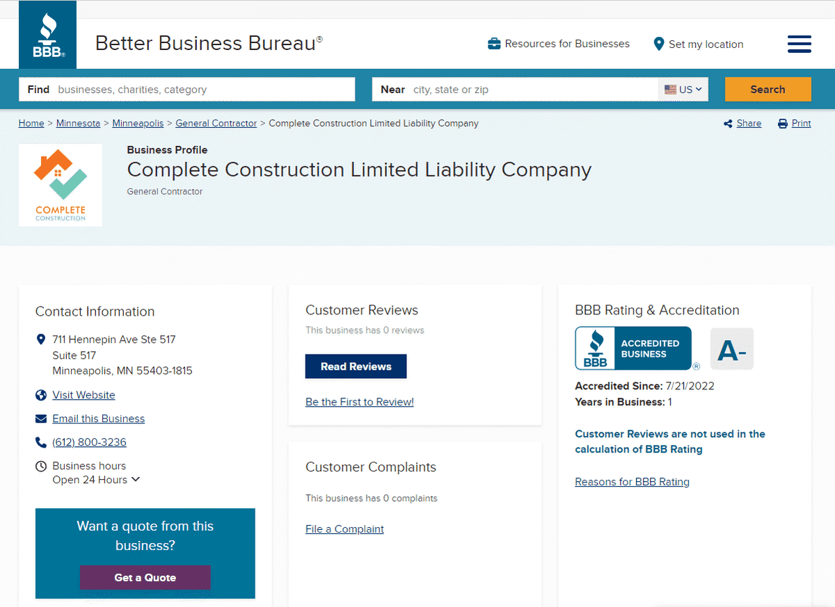 Better Business Bureau