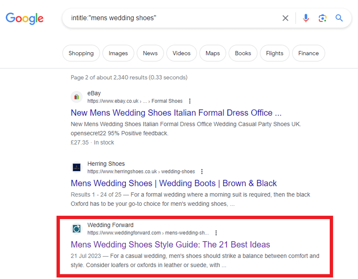 Google SERP's