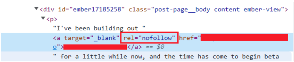 nofollow link