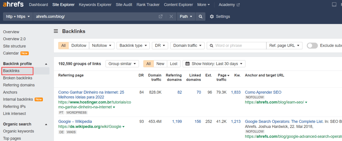 comprehensive backlink checker