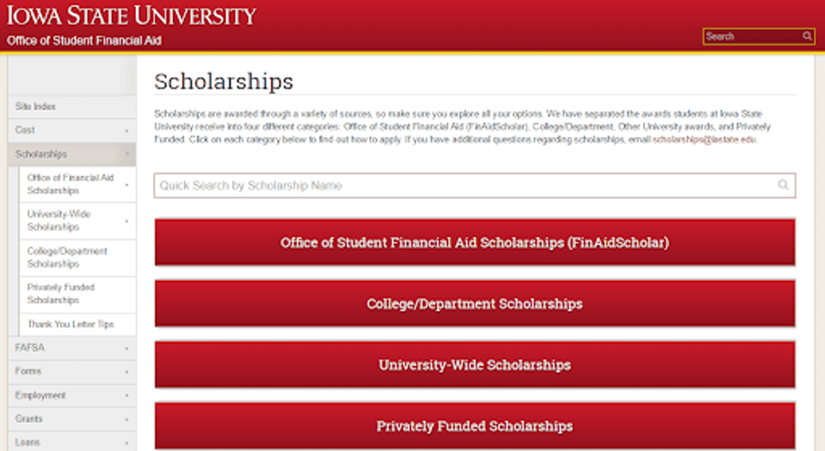 examples of university scholarship