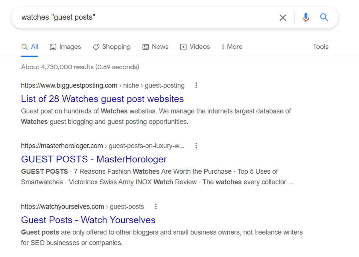 Google prospecting with advanced operators
