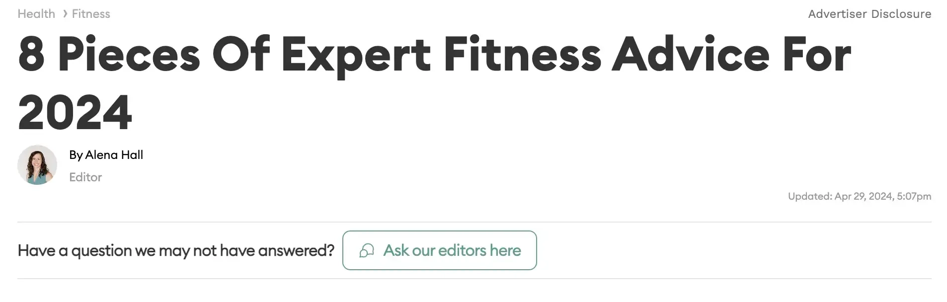 blog about fitness advice