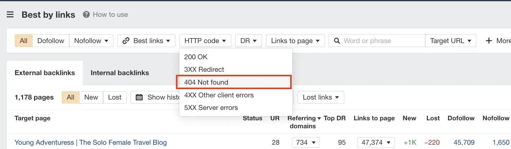 Ahrefs’s Site Explore