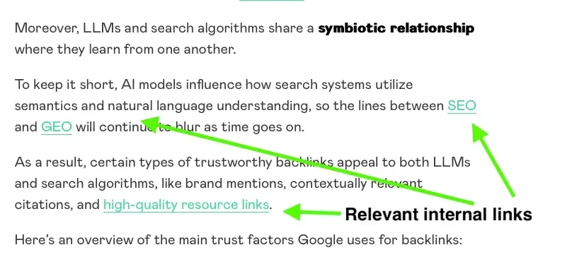 LinkBuilder Internal Links