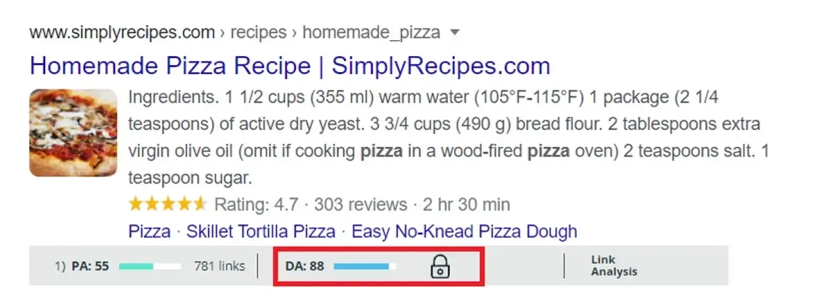 Moz Bar Google Chrome plugin