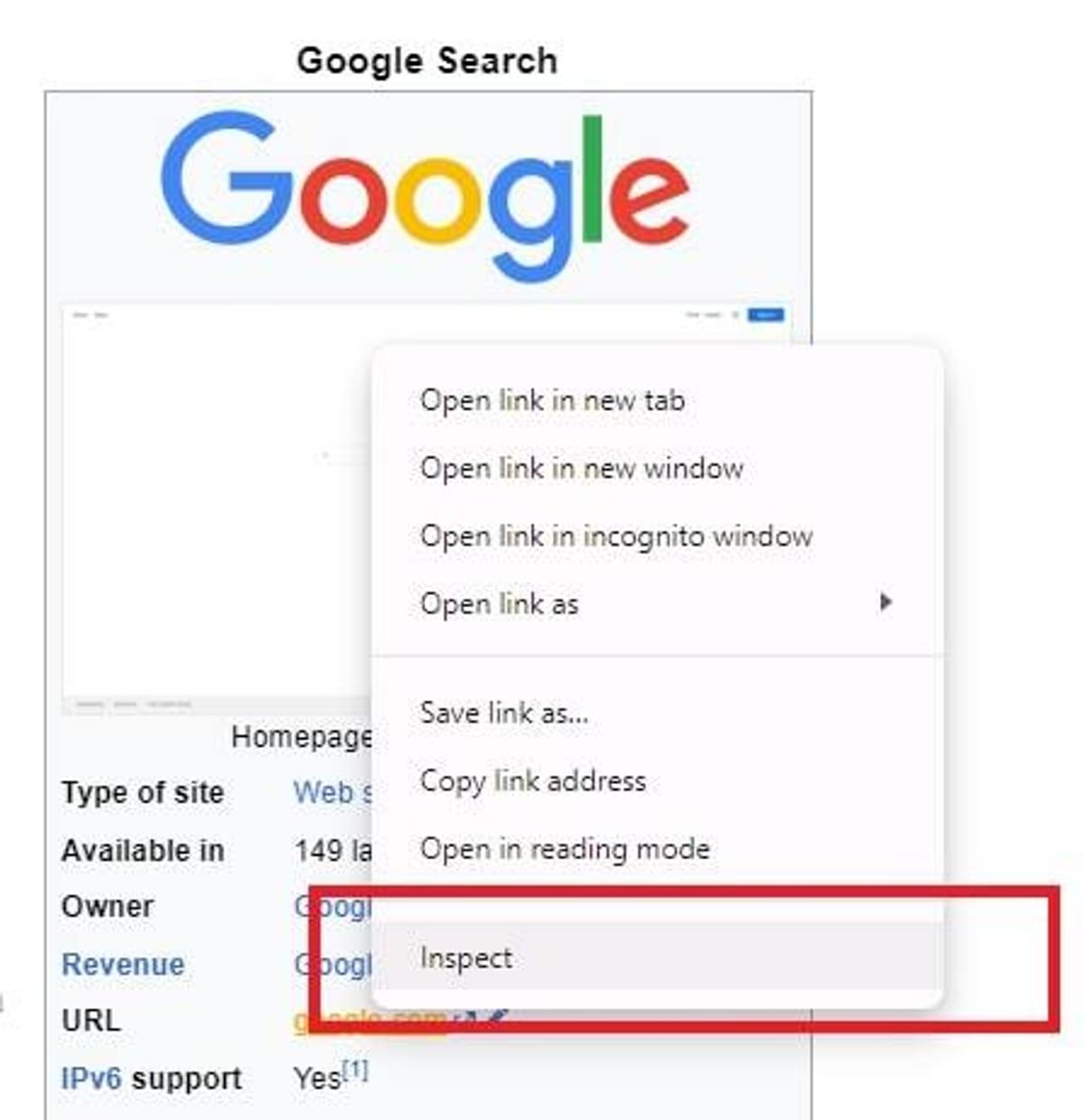 Google search