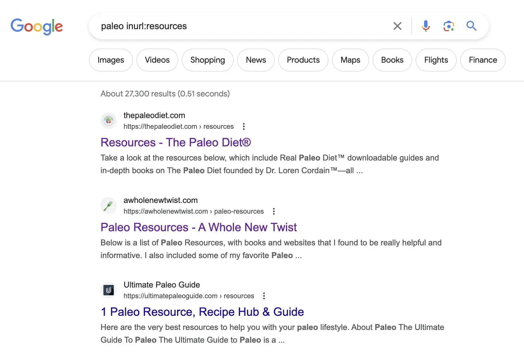 Google's advanced search strings