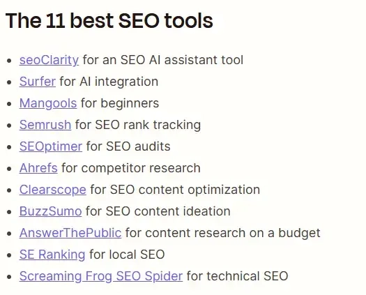 example of a resource page
