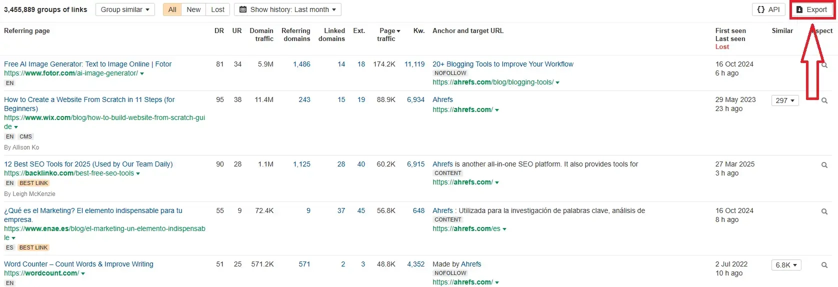 Ahrefs’ Site Explorer