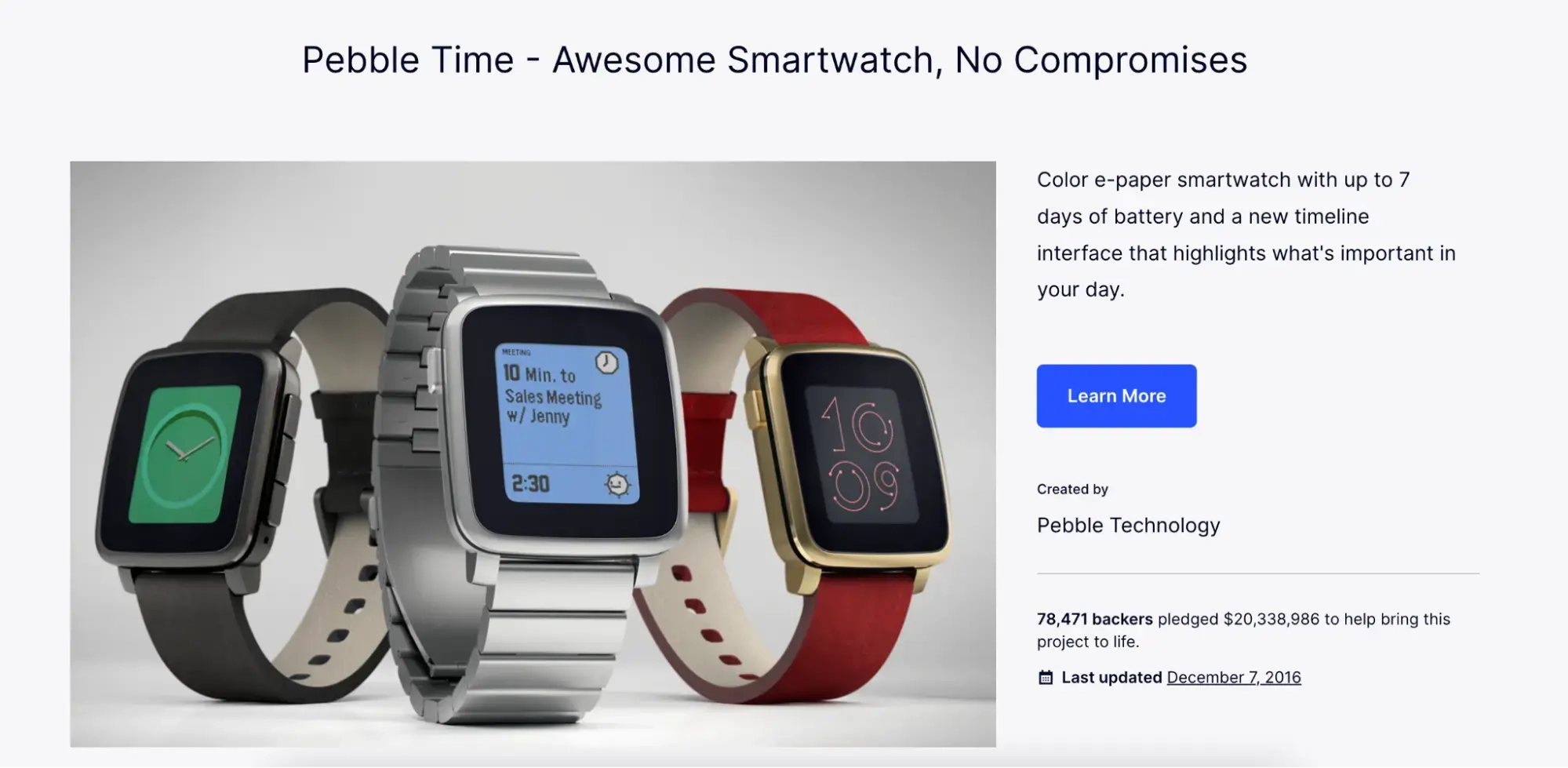 Pebble watch