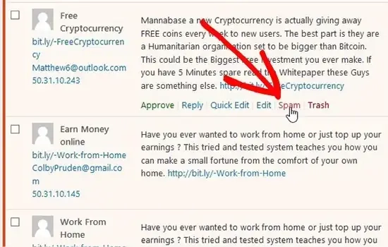 Spammy links
