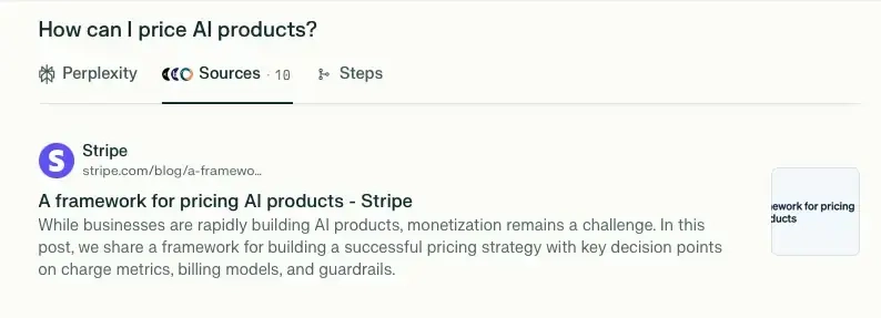 examples of Stripe getting recommended and cited by AI tools