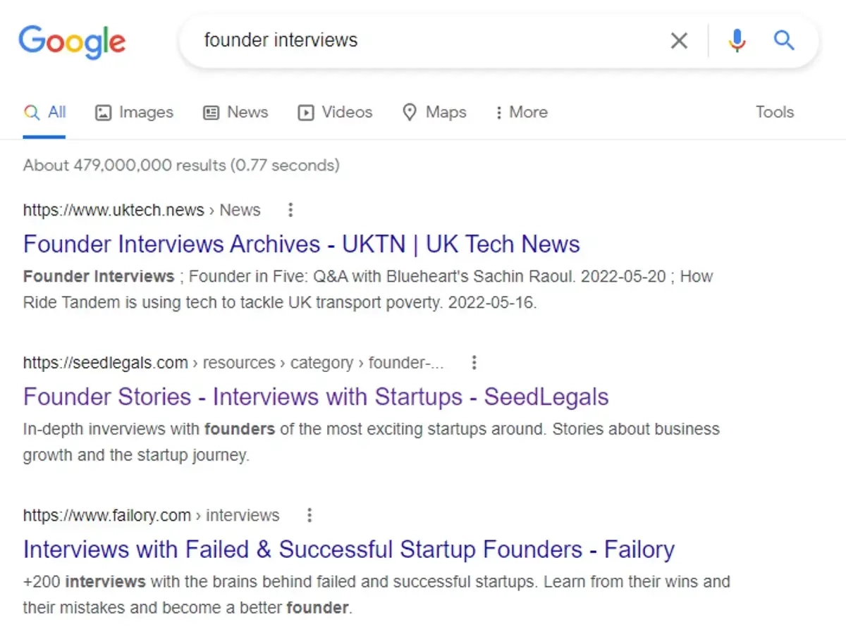 Google search