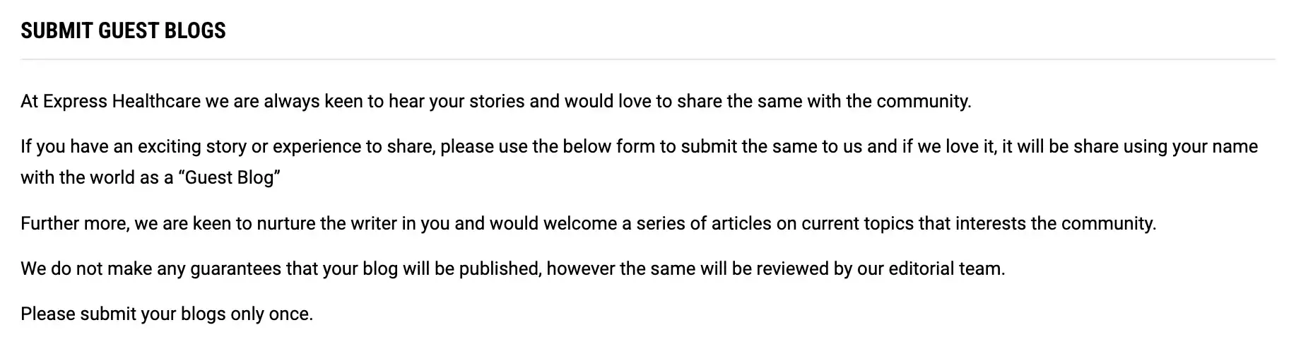 Guest blogging