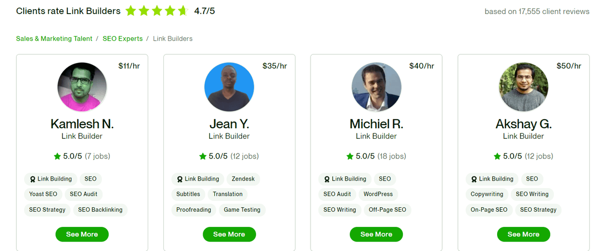 link builders upwork