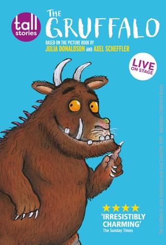 image of the Gruffalo with title above it.