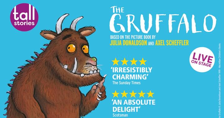 image of the Gruffalo with title above it.