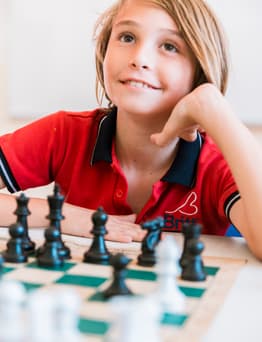 Student Playing Chess
