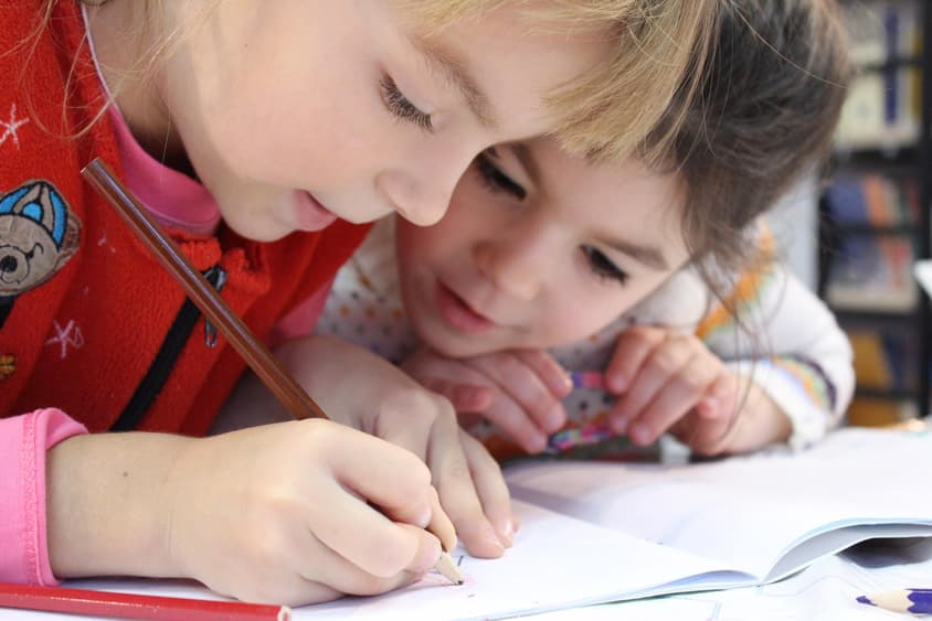 Two students learning together