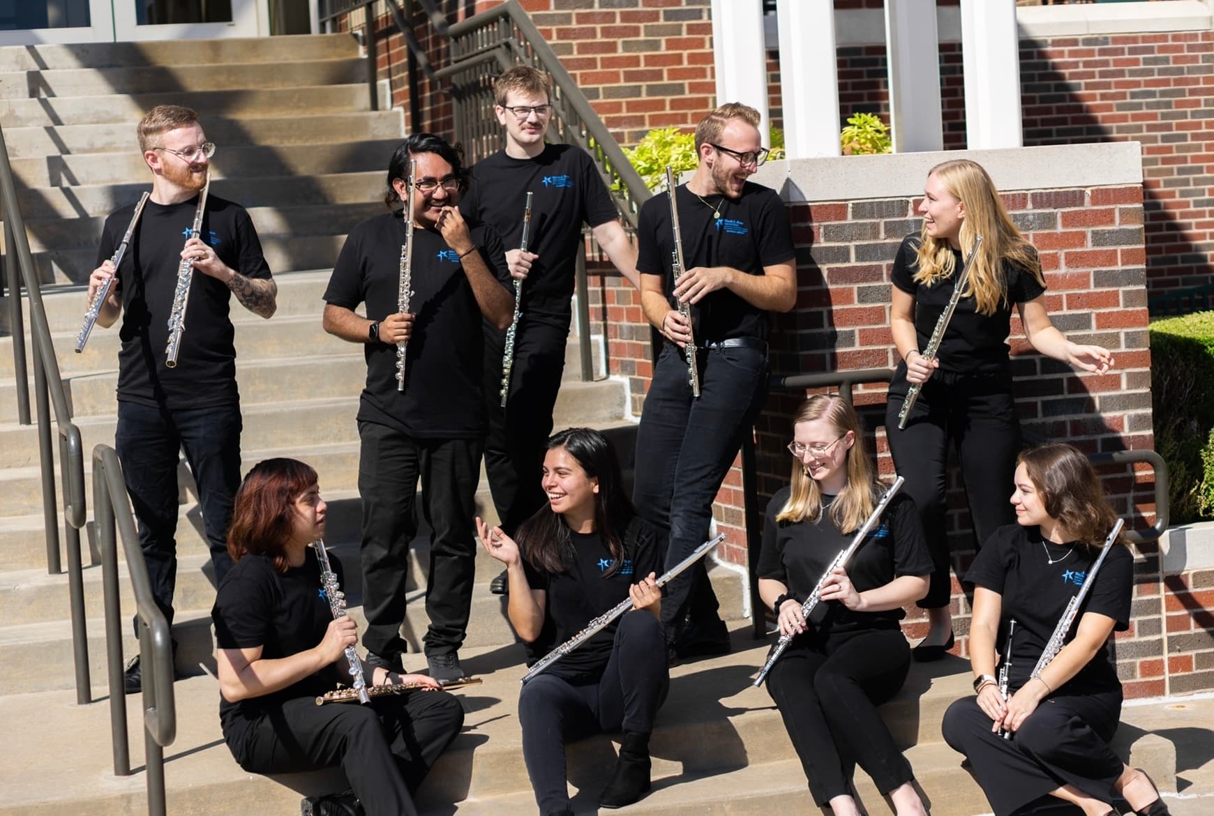All of our flute graduate students including multiple woodwind majors.