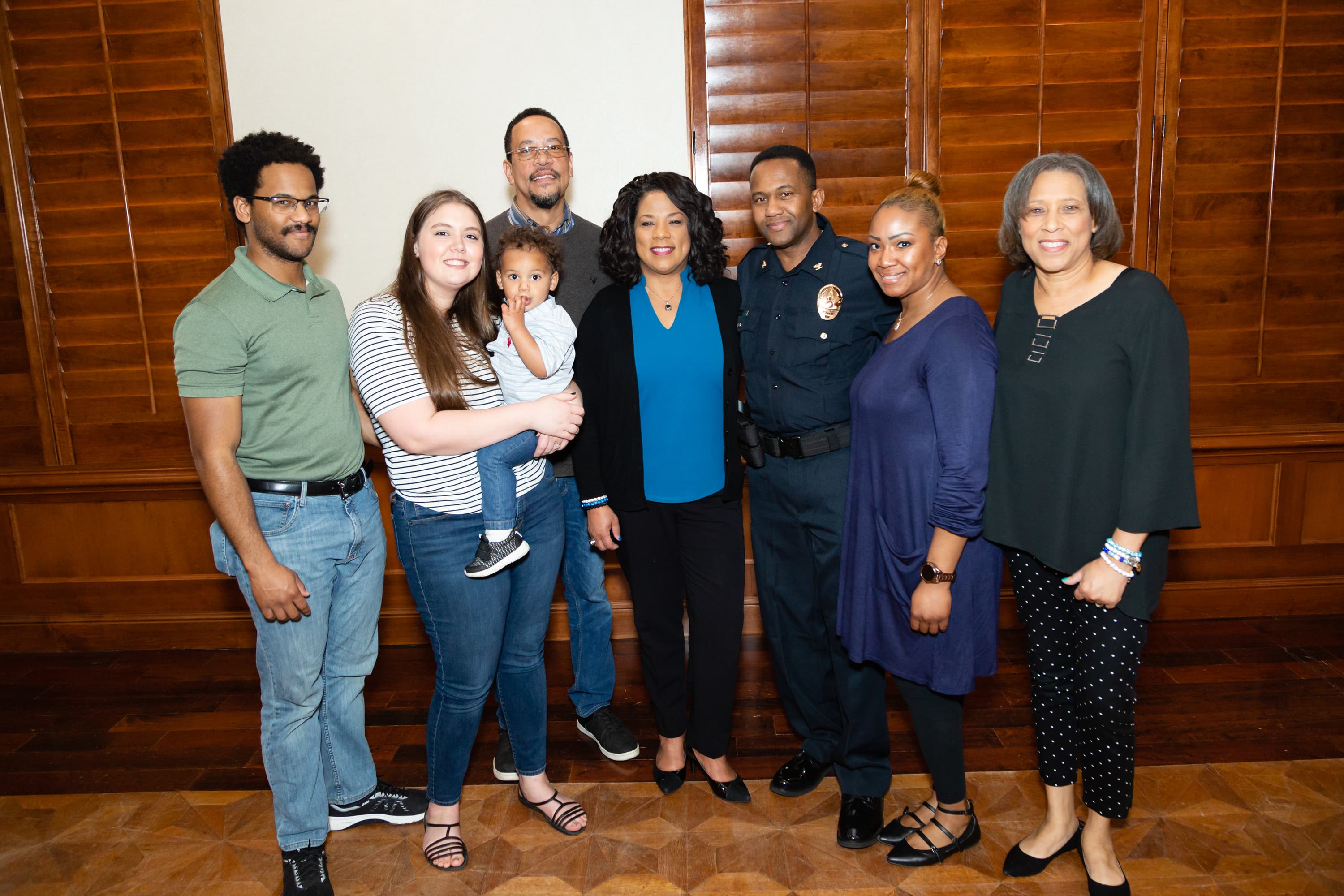 New Chief Nelson surrounded by friends and family at the pinning ceremony. New Chief Nelson surrounded by friends and family at the pinning ceremony.
