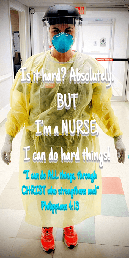 Cindy Salazar wearing protective gear at work Cindy Salazar wearing protective gear at work