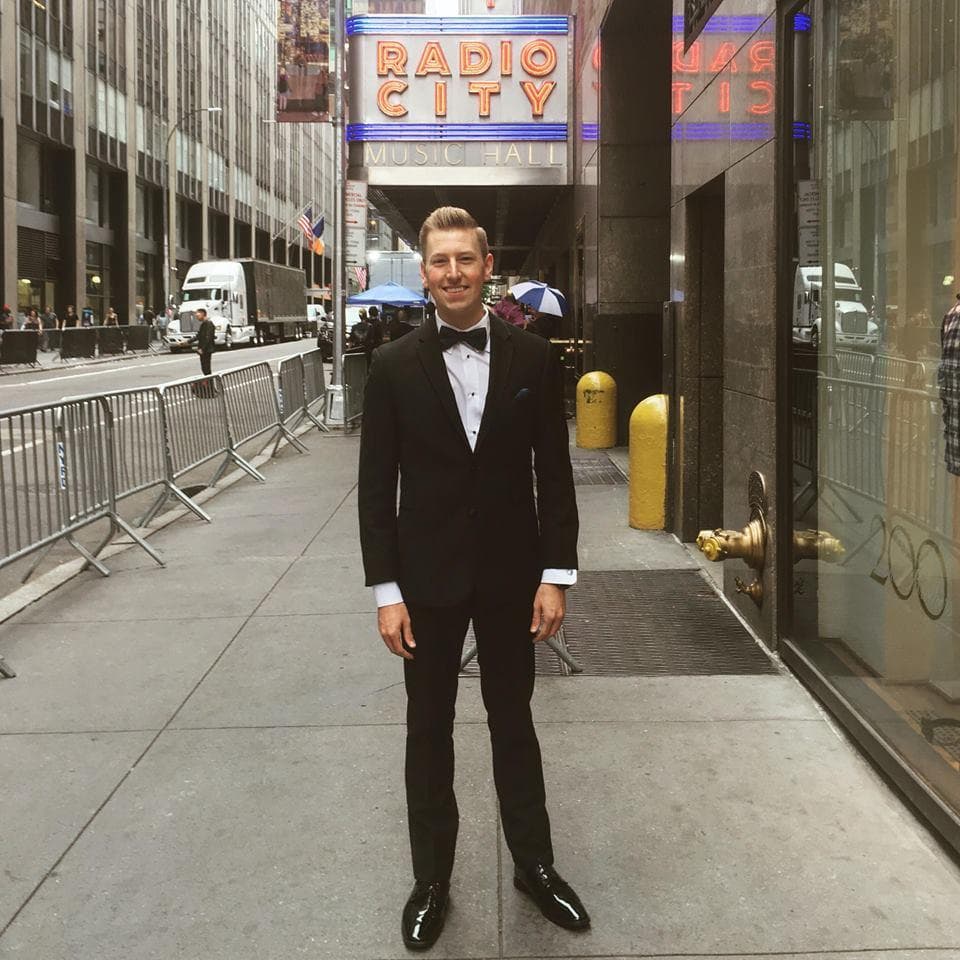 Spencer Gualdoni outside the Tony Awards Spencer Gualdoni outside the Tony Awards
