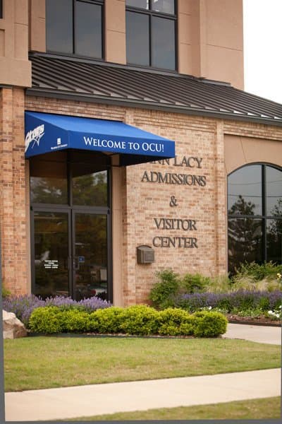 The Ann Lacy Visitor Center on the OCU Campus, where the Office of Advancement is housed.