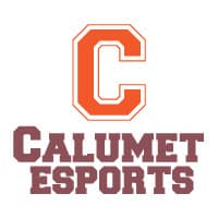 Calumet esports logo with large orange letter C