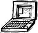 An illustration of a laptop computer.