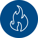 An illustration of a fire