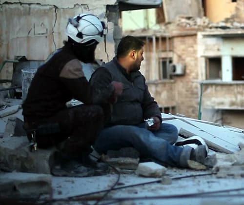 Film still from “Last Men in Aleppo” Film still from “Last Men in Aleppo”