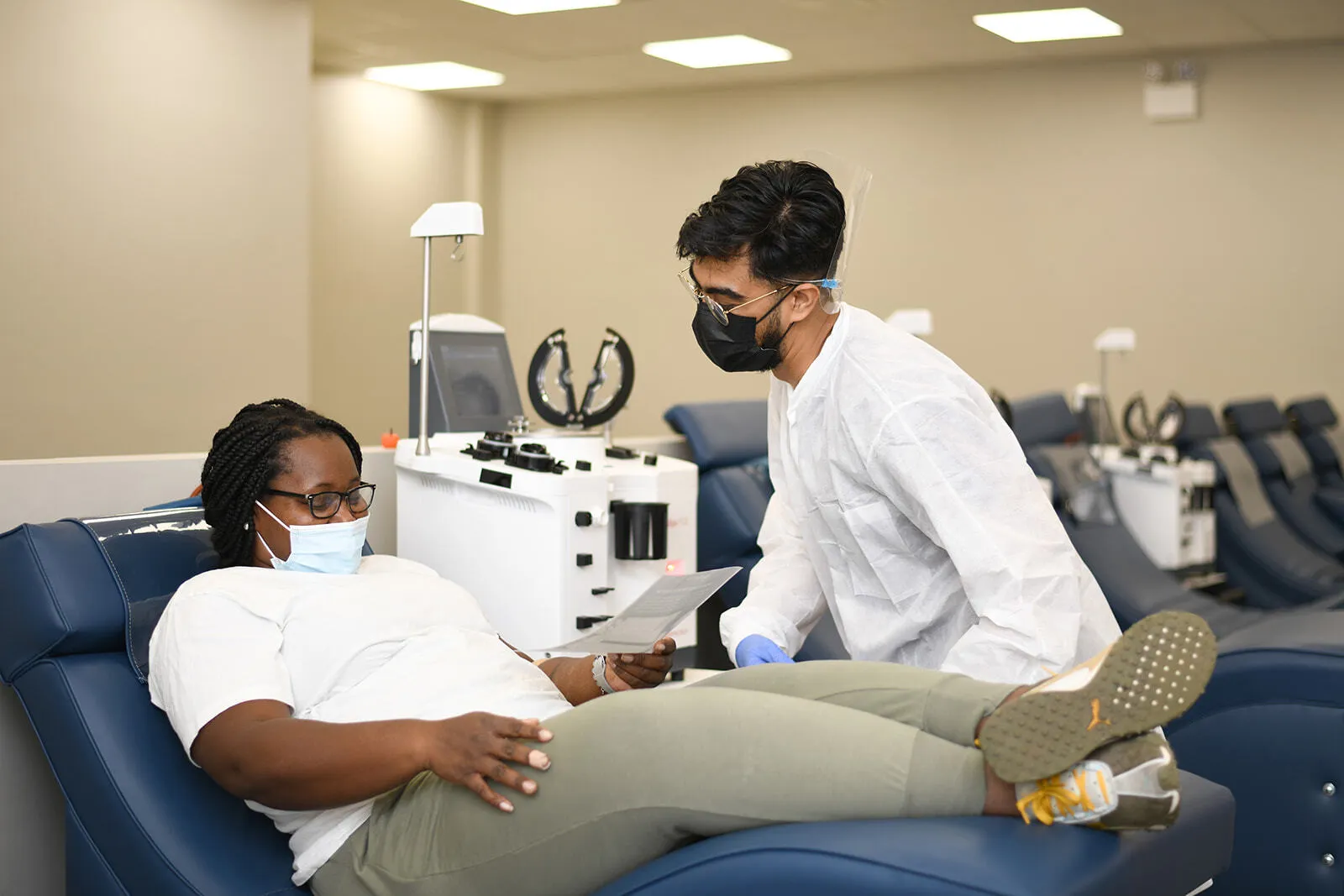 Olgam Life blood plasma technician and donor