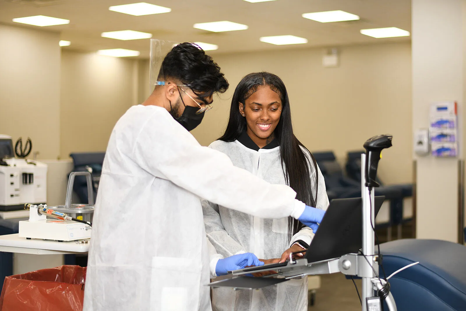 Olgam Life blood plasma technicians