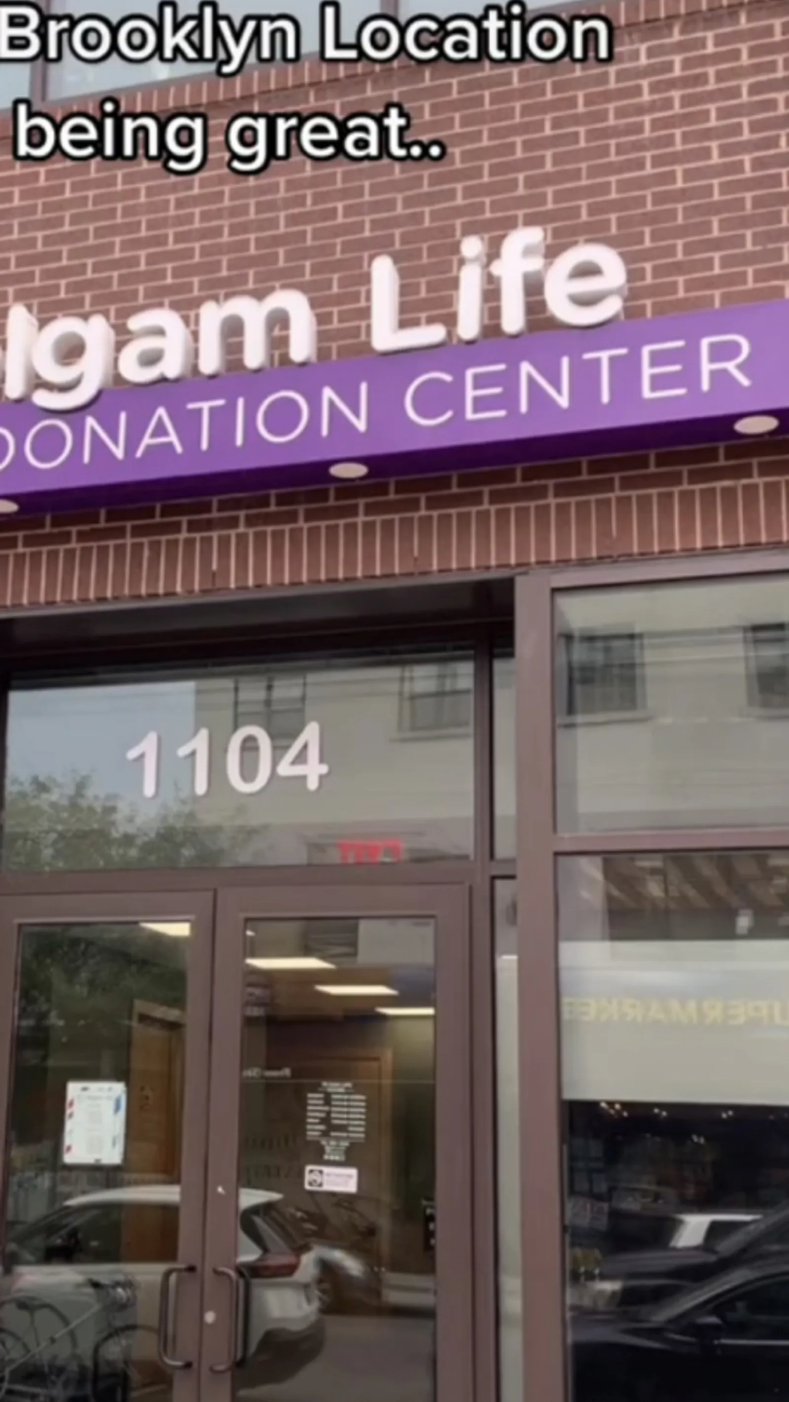 Olgam Life donation center front of building