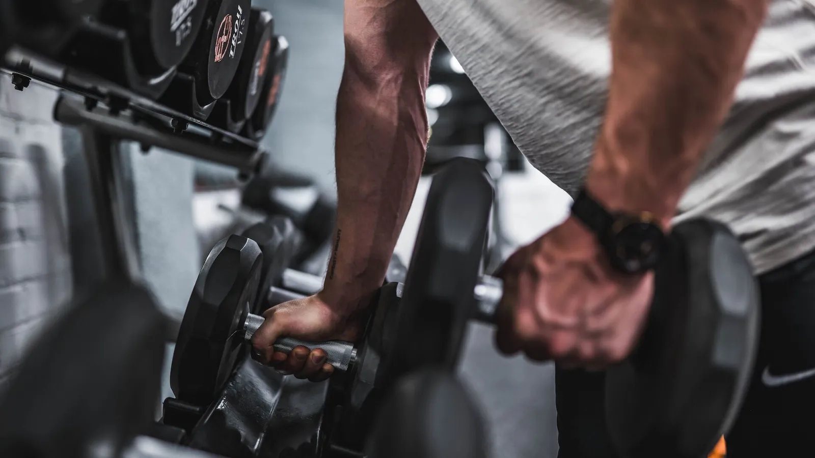 Muscular arms with veins showing