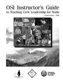 OSI Instructor’s Guide to Teaching Crew Leadership for Trails cover