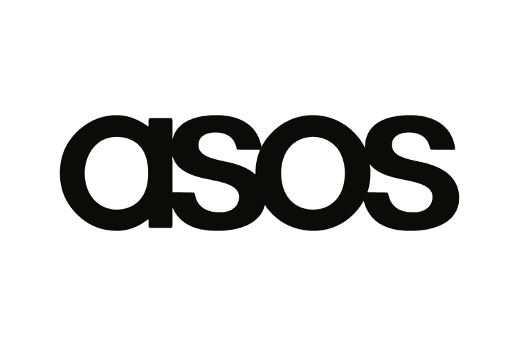 Image shows the logo for Asos brand.