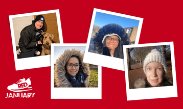 Collage image of staff Red January selfies