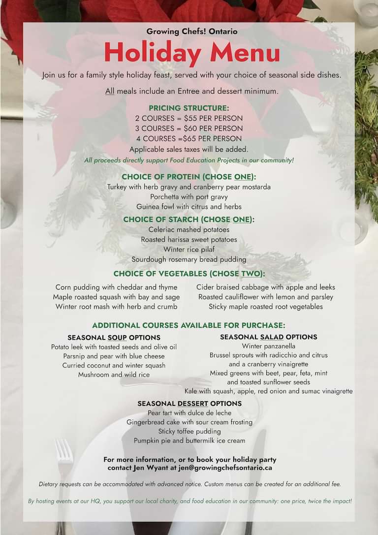 Holiday Menu2022