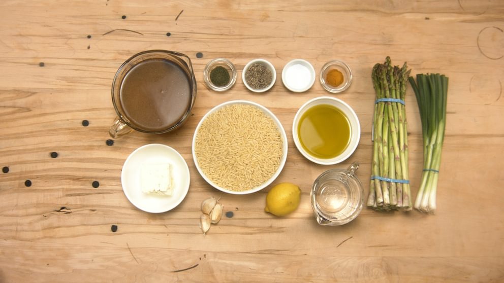 Lemon Orzo ingredients