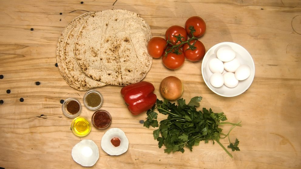 Shakshuka ingredients