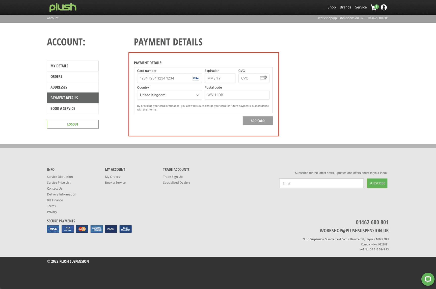 Auto Pay add a card to your account