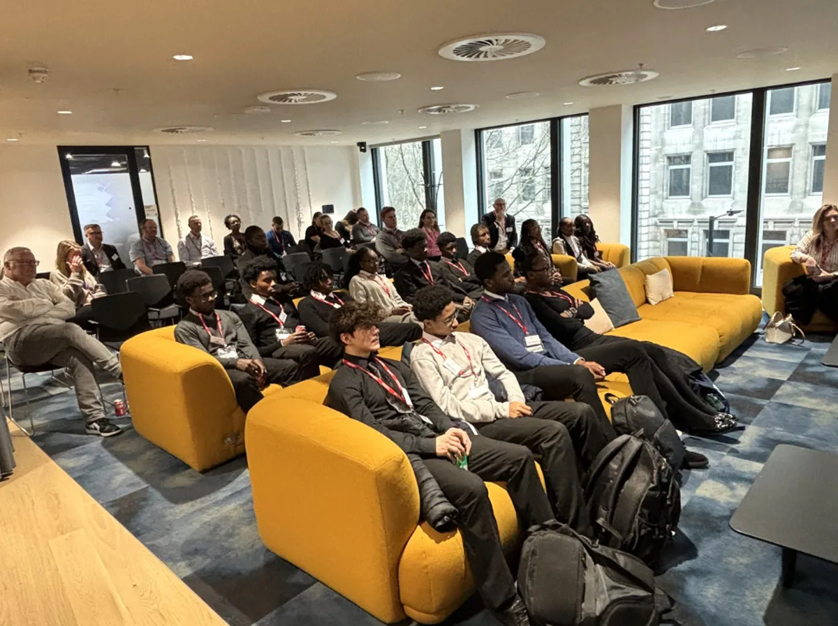 Students at launch day