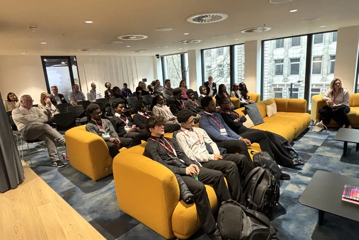 Students at launch day