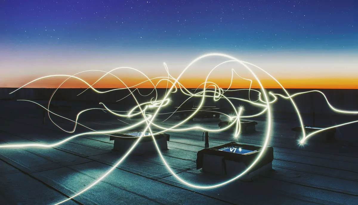 Timelapse of light moving around a rooftop