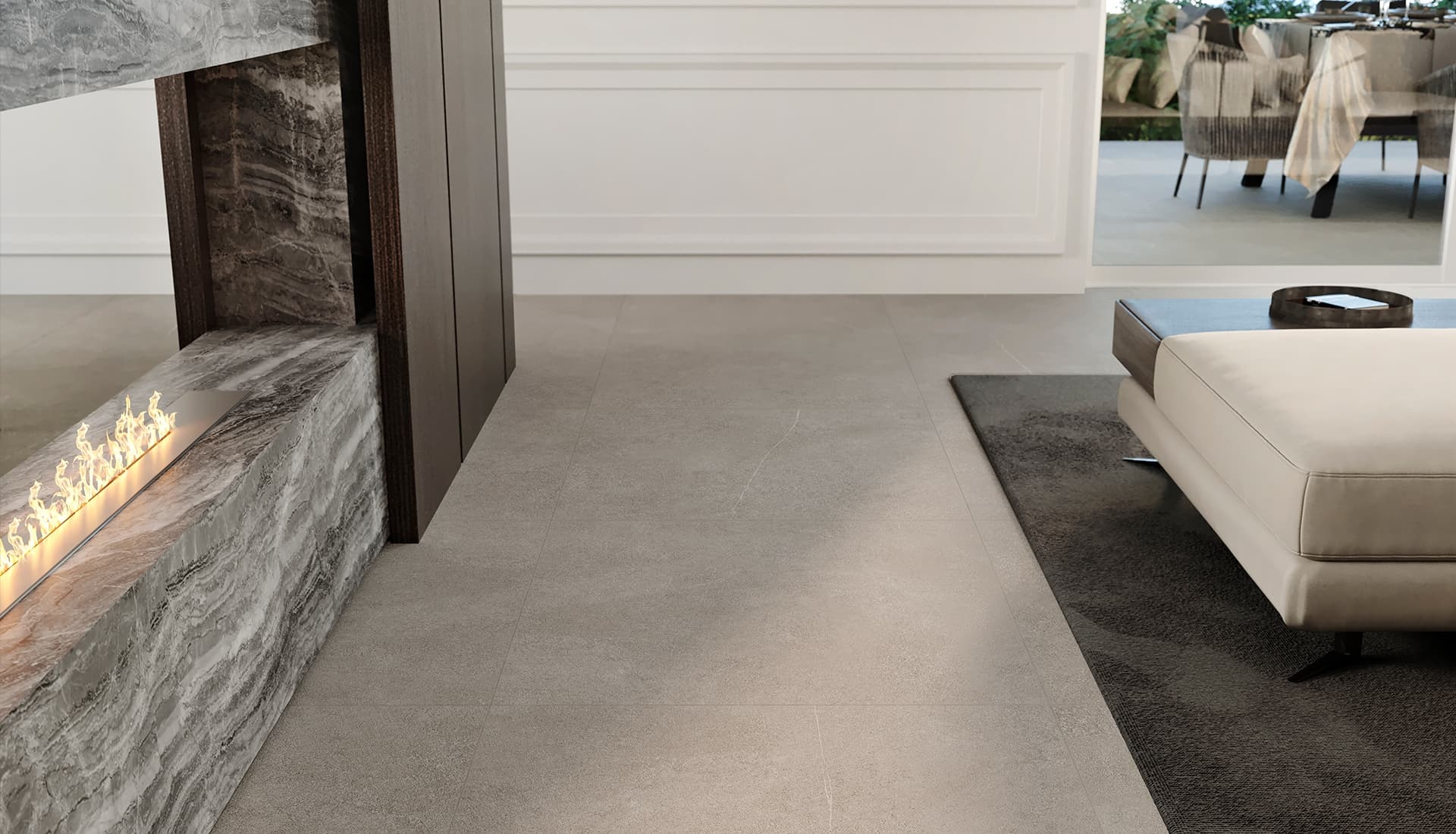 Carreau de porcelaine mate rectifié teinté dans la masse Mjörk Clay, 80 x 80 cm / 32 x 32 po