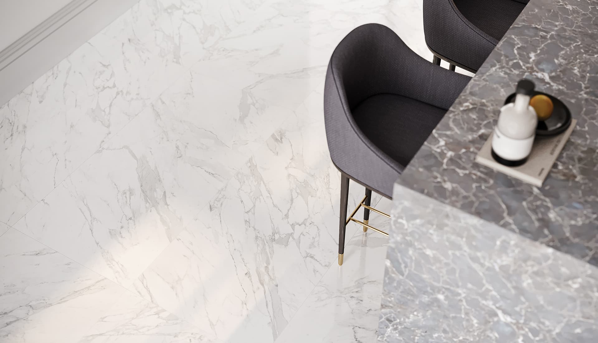 Carreau de porcelaine émaillée rectifié adouci La Marca Statuarietto de 60 x 120 cm / 24 x 48 po