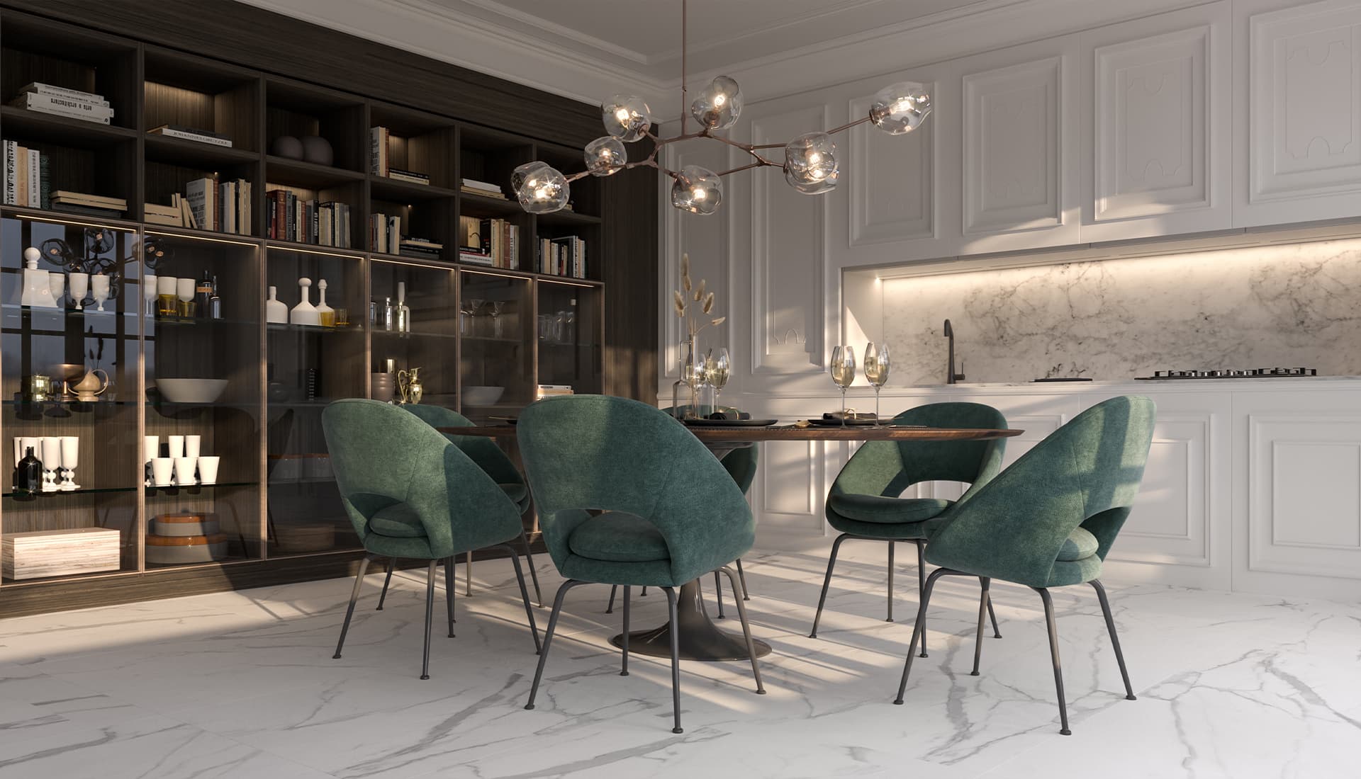 60 x 120 cm La Marca Statuario Nuovo Honlu Rektifiye Sırlı Porselen Karo